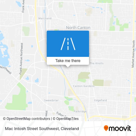 Mapa de Mac Intosh Street Southwest