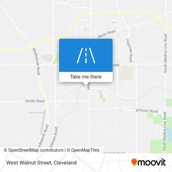 West Walnut Street map