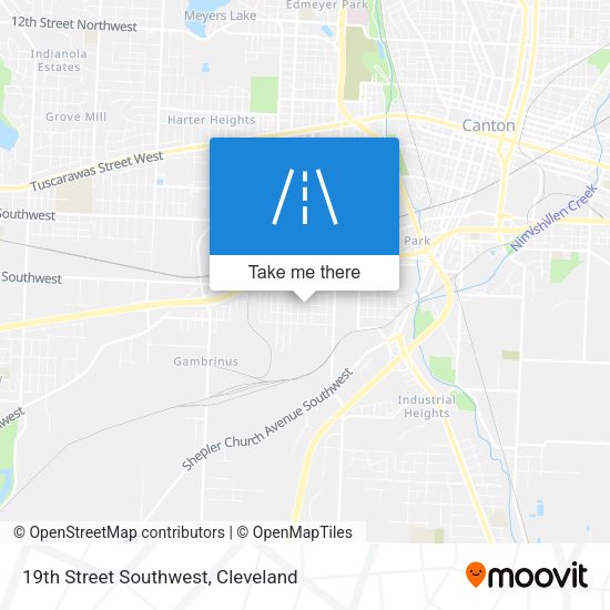 19th Street Southwest map