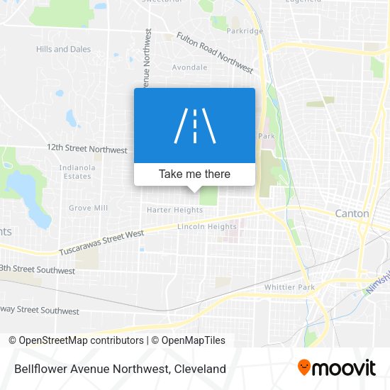 Bellflower Avenue Northwest map