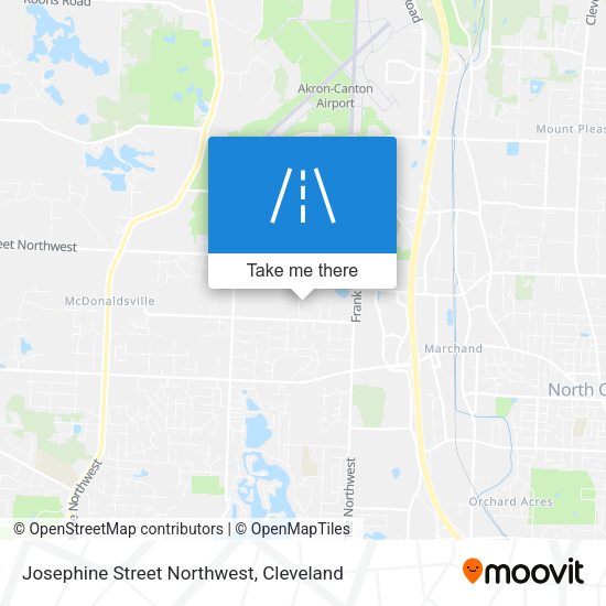 Josephine Street Northwest map