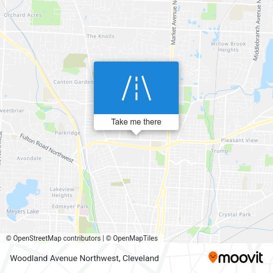 Woodland Avenue Northwest map