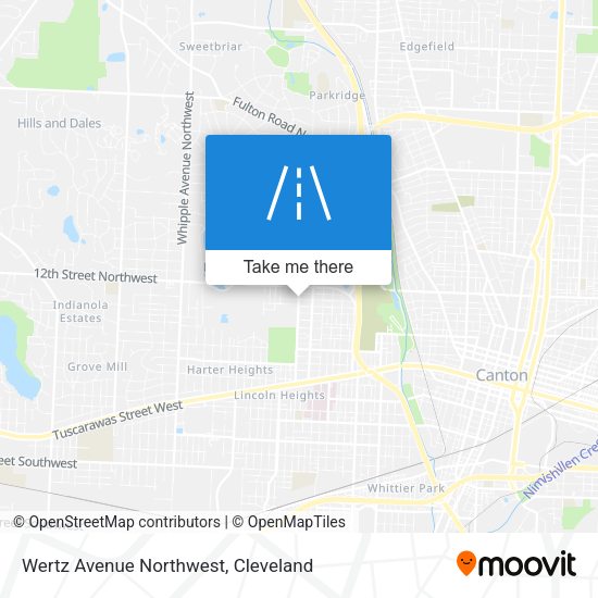 Wertz Avenue Northwest map