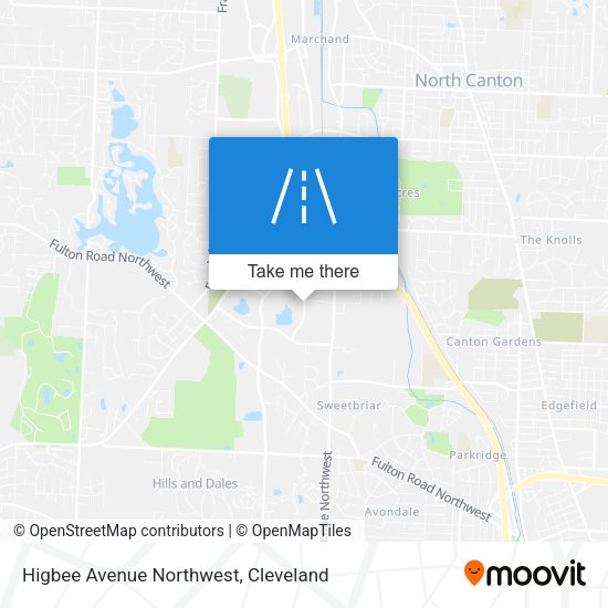 Higbee Avenue Northwest map