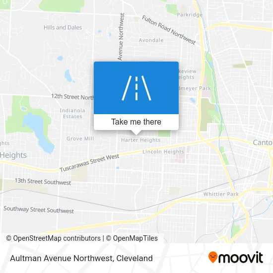 Aultman Avenue Northwest map