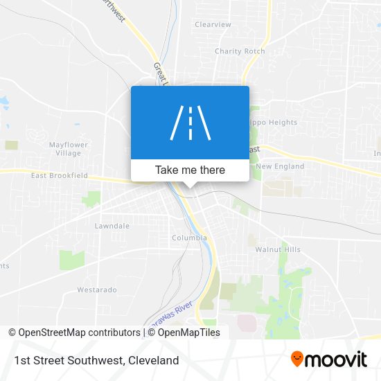 1st Street Southwest map