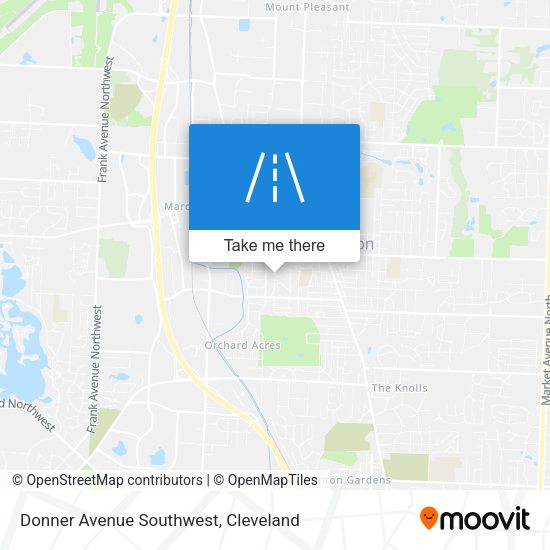 Donner Avenue Southwest map