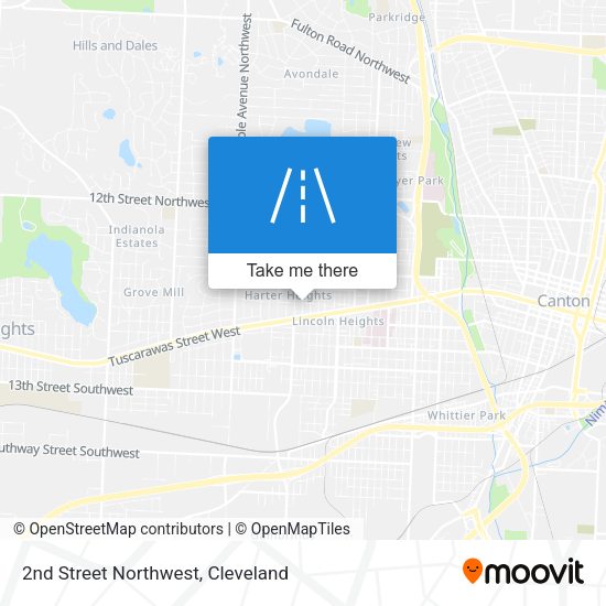 2nd Street Northwest map