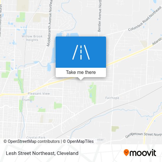 Mapa de Lesh Street Northeast
