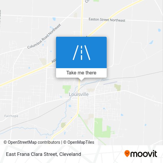 East Frana Clara Street map