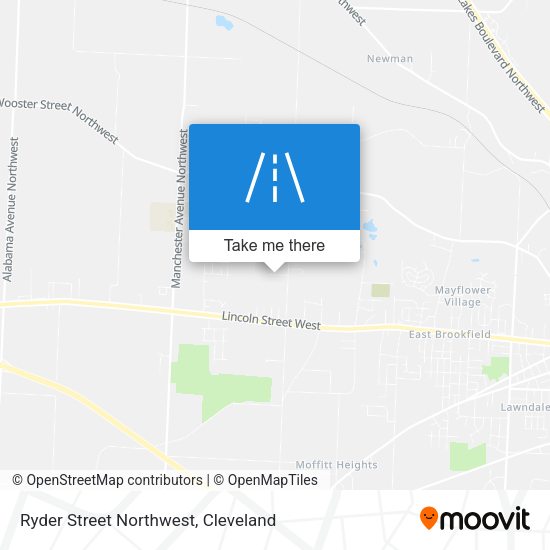 Ryder Street Northwest map