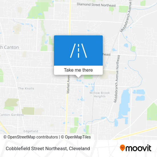 Cobblefield Street Northeast map