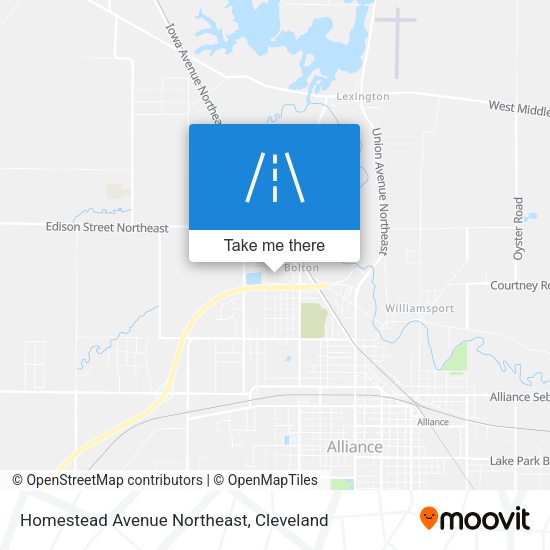Mapa de Homestead Avenue Northeast