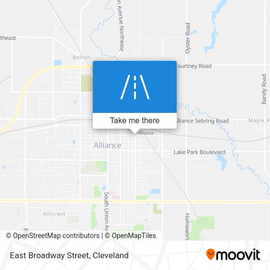 East Broadway Street map