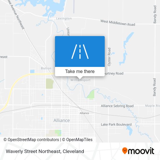 Mapa de Waverly Street Northeast