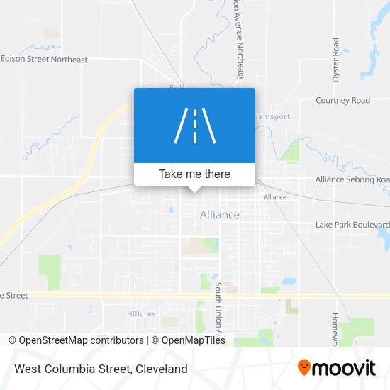 West Columbia Street map