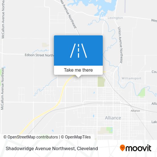 Shadowridge Avenue Northwest map