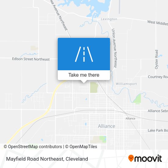 Mayfield Road Northeast map