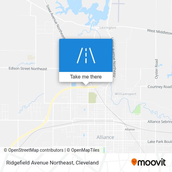 Mapa de Ridgefield Avenue Northeast