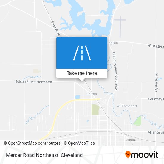 Mercer Road Northeast map