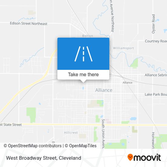 West Broadway Street map