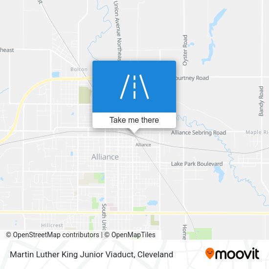 Martin Luther King Junior Viaduct map