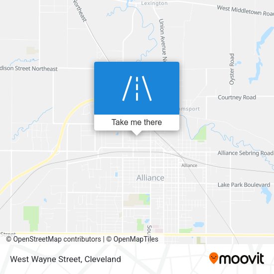 West Wayne Street map