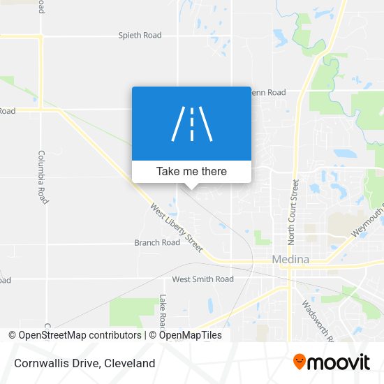 Mapa de Cornwallis Drive