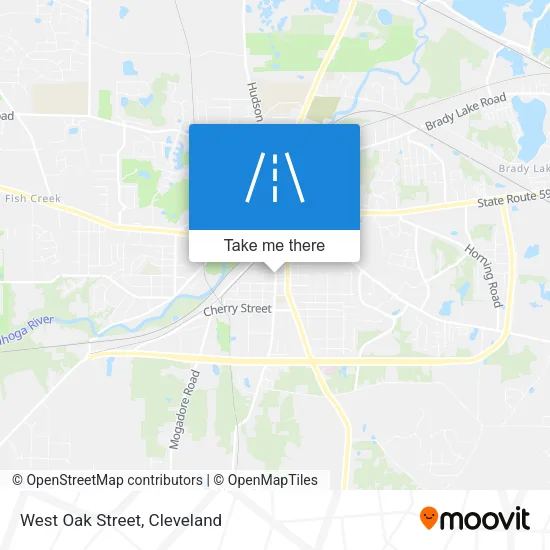 West Oak Street map