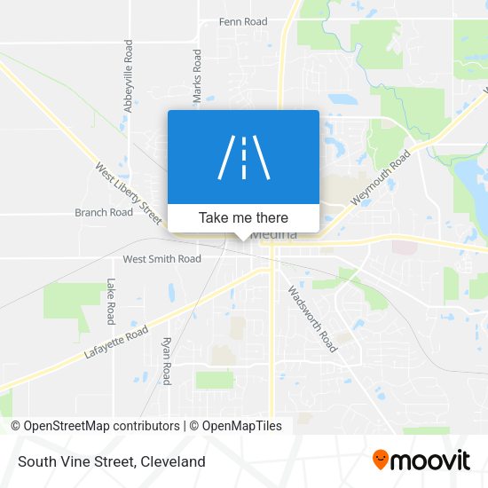 South Vine Street map