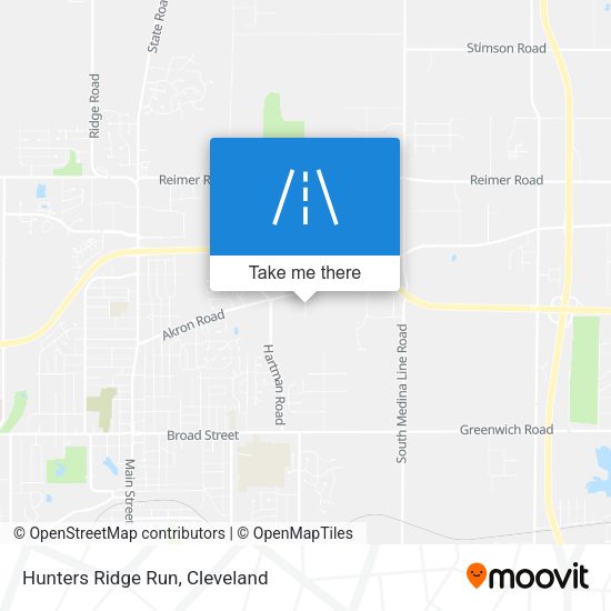 Hunters Ridge Run map