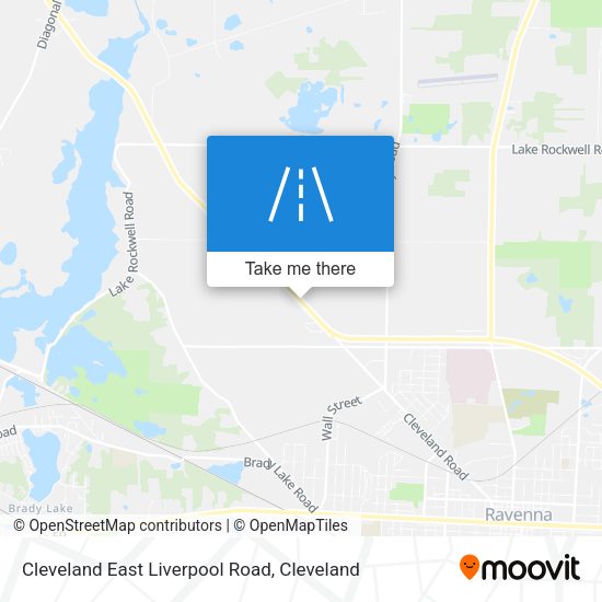 Cleveland East Liverpool Road map