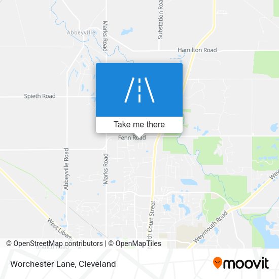 Mapa de Worchester Lane