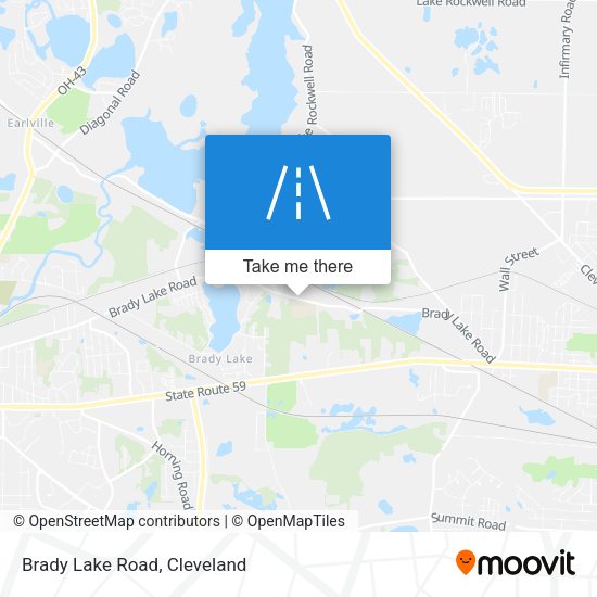 Mapa de Brady Lake Road