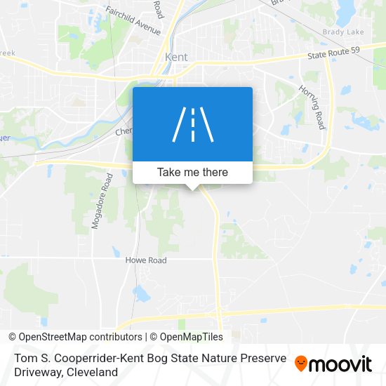Tom S. Cooperrider-Kent Bog State Nature Preserve Driveway map