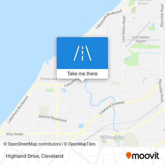 Mapa de Highland Drive