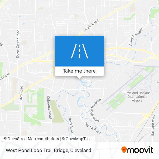 West Pond Loop Trail Bridge map