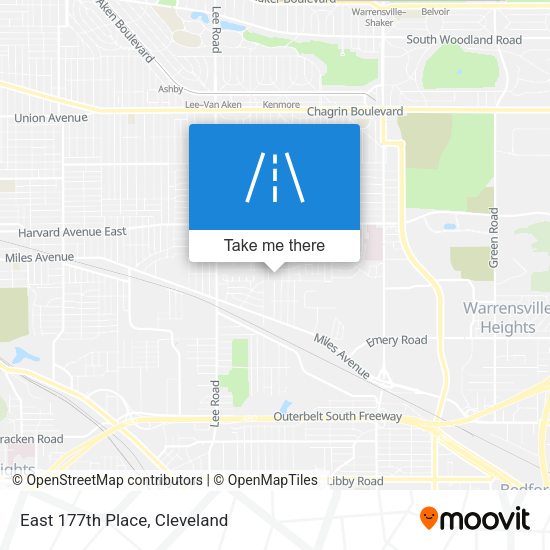 East 177th Place map