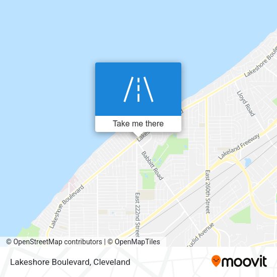 Lakeshore Boulevard map