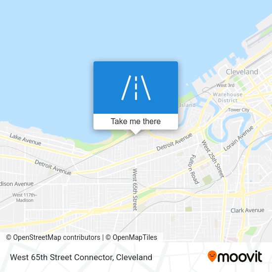 West 65th Street Connector map