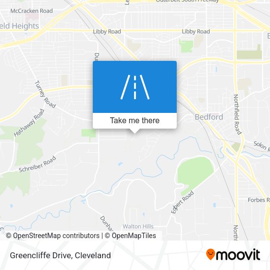 Mapa de Greencliffe Drive