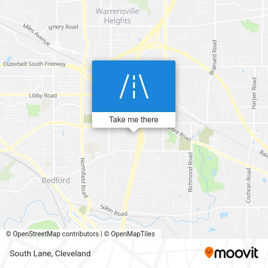 South Lane map