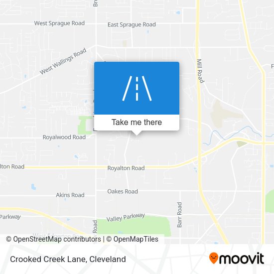 Crooked Creek Lane map