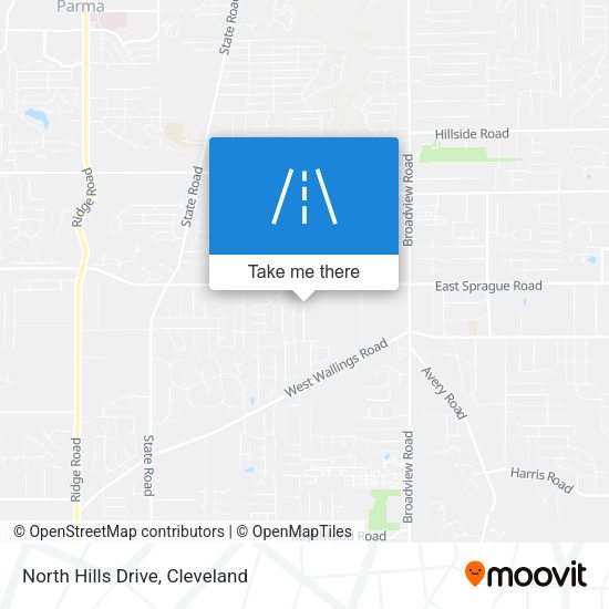 North Hills Drive map
