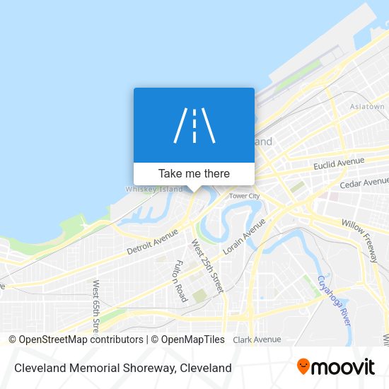 Mapa de Cleveland Memorial Shoreway