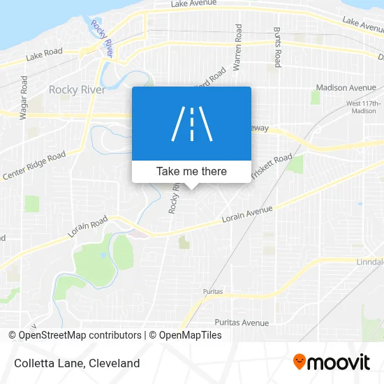 Colletta Lane map