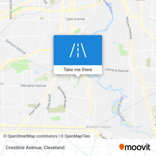 Crestline Avenue map