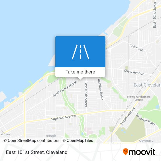 East 101st Street map