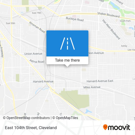 East 104th Street map