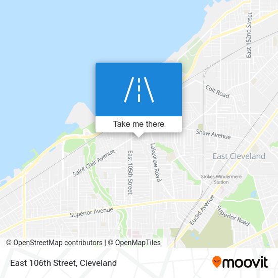 Mapa de East 106th Street